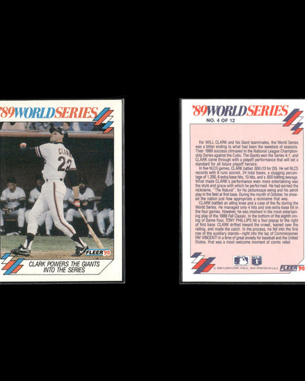 Will Clark 11-Card Lot SF Giants “Will the Thrill” All-Star