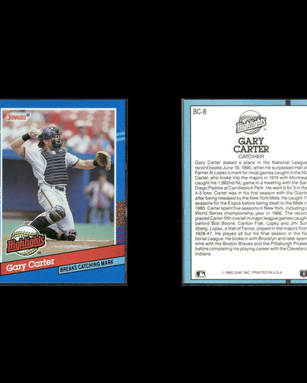 Gary Carter 12-Card Lot Mets 80s HOF Catcher World Series Champ