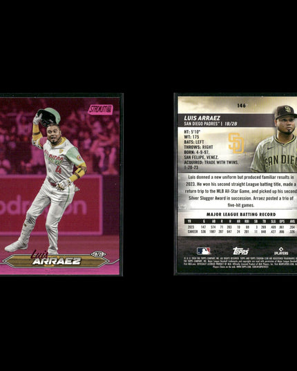 Luis Arraez 12-Card Lot Miami Marlins “La Regadera” Batting Champ