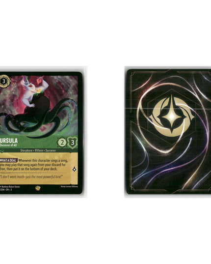 Ursula - Deceiver of All #91 3 Card Lot Legendary Set 3 Disney Lorcana