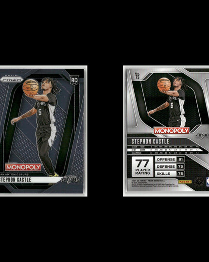 9-Card Lot 2024-25 Panini Prizm Monopoly Basketball | NBA Rookie Trading Cards