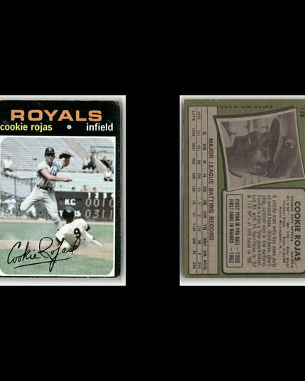 5-Card Lot Vintage 1971 Topps Kansas City Royals | MLB Baseball Trading Cards
