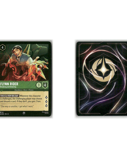 Flynn Rider - Breaking and Entering #102 3 Card Lot Super Rare Disney Lorcana