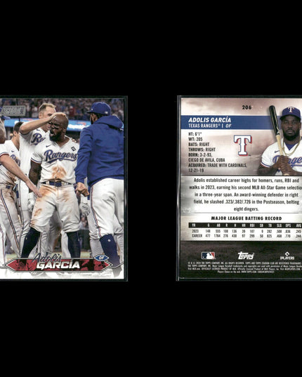 Adolis García 4-Card Lot Texas Rangers “El Bombi” Power Star