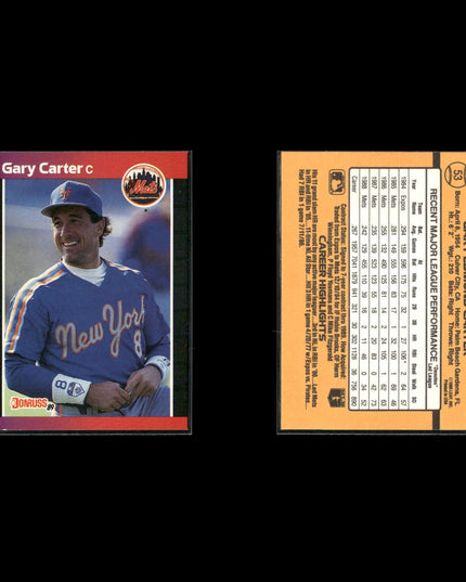Gary Carter 12-Card Lot Expos Vintage HOF “The Kid” Set