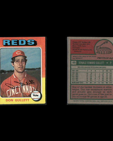 4-Card Lot Vintage 1975 Topps Cincinnati Reds | MLB Baseball Trading Cards Topps