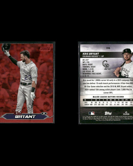 Kris Bryant 8-Card Lot Chicago Cubs 2016 MVP Rookie of Year