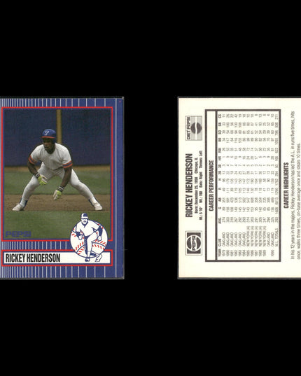 Rickey Henderson 8-Card Lot A’s Pepsi Promo HOF Cards