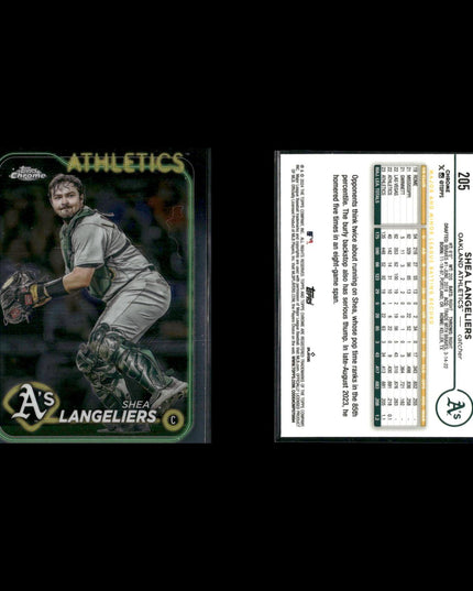 Shea Langeliers 4-Card Lot Oakland A’s Catcher Prospect