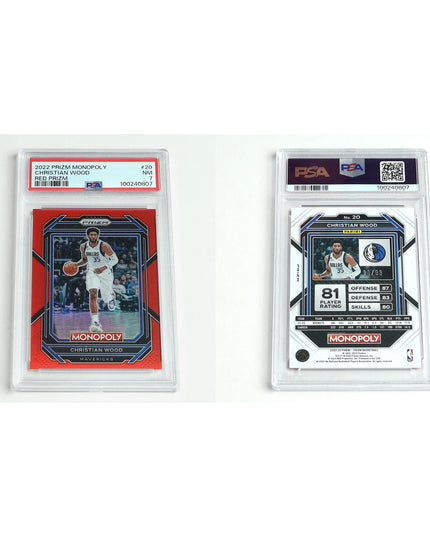 2022 Panini Monopoly Prizm Red /99 Lot of 5 – All PSA 8 Basketball Cards