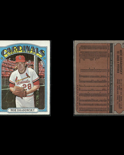 1972 Topps St. Louis Cardinals Team Lot (11 Cards) Vintage Baseball MLB