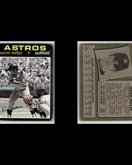 20-Card Lot Vintage 1971 Topps Houston Astros | MLB Baseball Trading Cards Topps