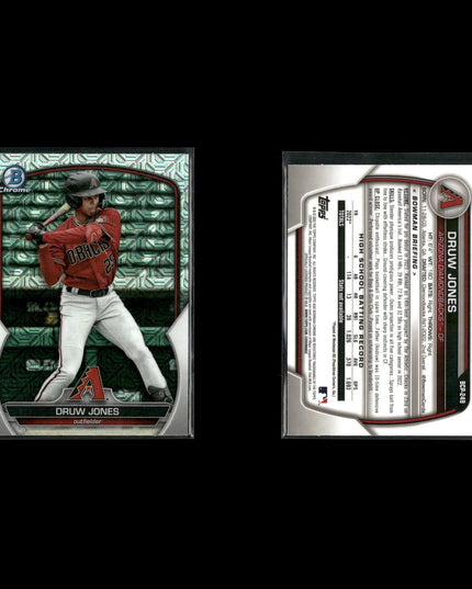 2023-24 Bowman Chrome Prospects Mojo Refractors Lot (7) Druw Jones, Lawlar, Mayer