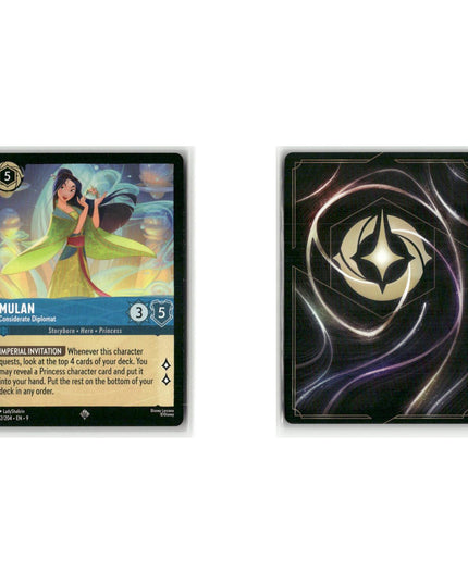 Mulan - Considerate Diplomat #142 3-Card Lot Super Rare Fabled Disney Lorcana