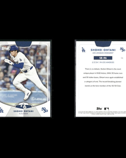 2024 Topps 50/50 Shohei Ohtani Lot (7 Cards) – Los Angeles Dodgers
