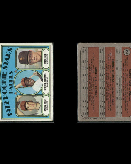 1972 Topps Baseball Lot (7) w/ Gaylord Perry, Bill Mazeroski, Rookie Stars RCs