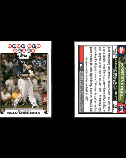 Evan Longoria 4-Card Lot Tampa Bay Rays 3B Rookie Star