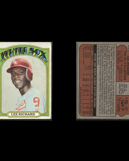 1972 Topps Chicago White Sox Team Lot (12 Cards) Vintage Baseball MLB