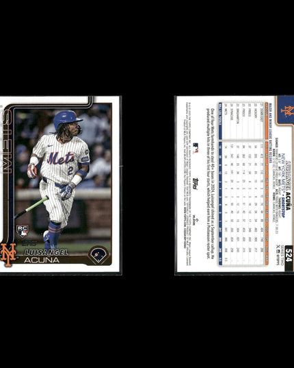 Luisangel Acuña 5-Card Lot Texas Rangers Rising Star Prospect