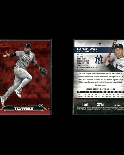 2024 Topps Stadium Club Red Parallel Cards Lot (12) MLB Inserts RCs