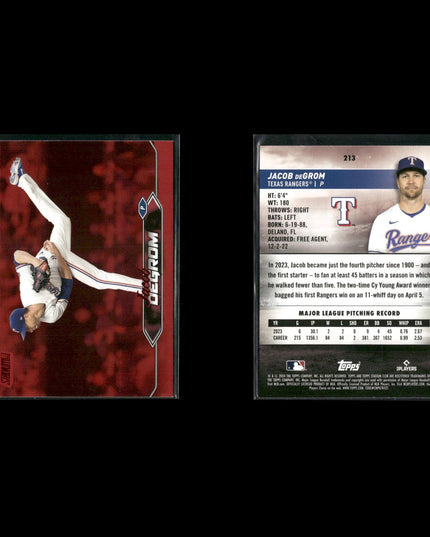 Jacob deGrom 10-Card Lot NY Mets 2x Cy Young Ace “deGOAT”