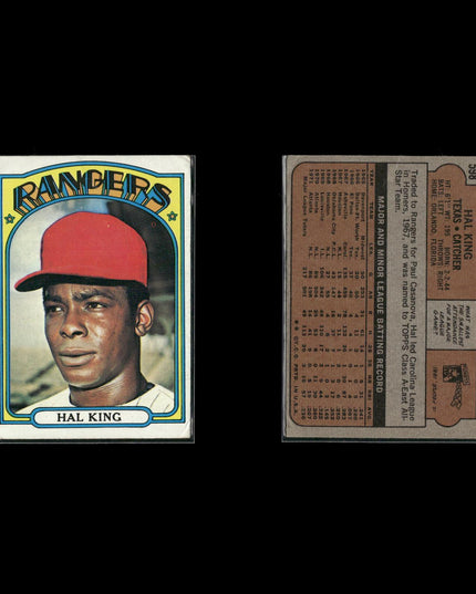 10-Card Lot Vintage 1972 Topps Texas Rangers | MLB Baseball Trading Cards Topps