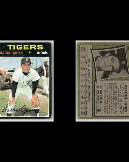 5-Card Lot Vintage 1971 Topps Detroit Tigers | MLB Baseball Trading Cards