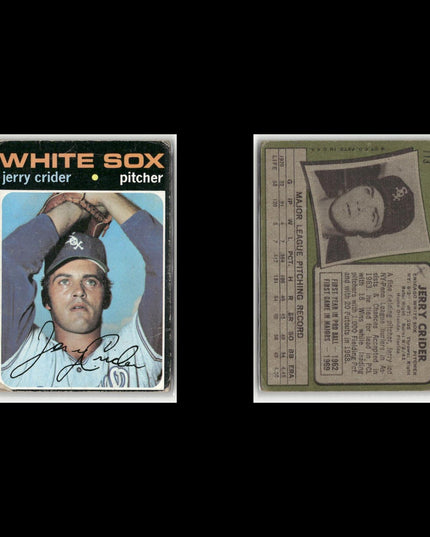 6-Card Lot Vintage 1971 Topps Chicago White Sox | MLB Baseball Trading Cards