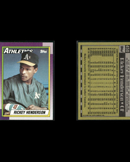 Rickey Henderson 10-Card Lot A’s HOF Speed & Power Star