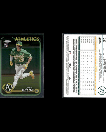 Zack Gelof 4-Card Lot Oakland A’s Rookie 2B Power Hitter