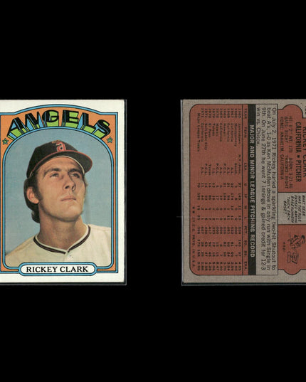 10-Card Lot Vintage 1972 Topps California Angels | MLB Baseball Trading Cards