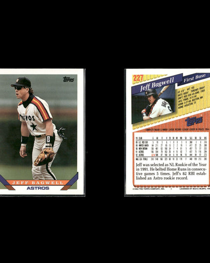 Jeff Bagwell 6-Card Lot Houston Astros HOF MVP Franchise Legend