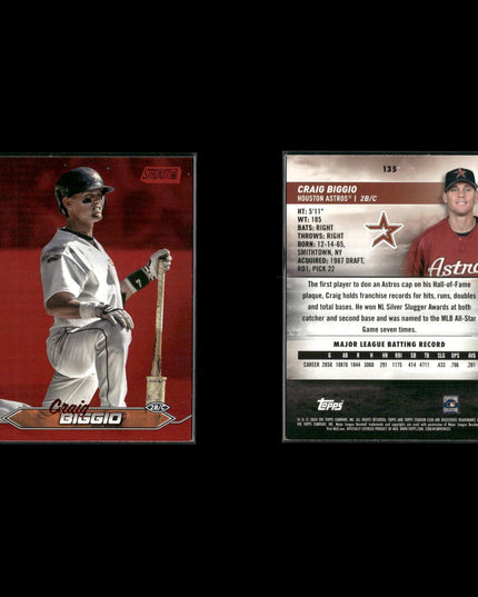 Craig Biggio 12-Card Lot Houston Astros HOF 3,000 Hits Legend