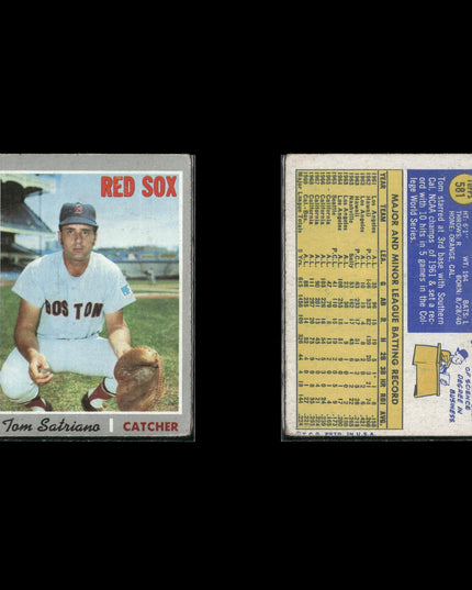 9-Card Lot Vintage 1970 Topps Boston Red Sox | MLB Baseball Trading Cards Topps