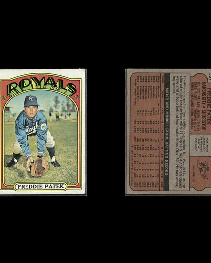 1972 Topps Kansas City Royals Team Lot (8 Cards) Vintage Baseball MLB