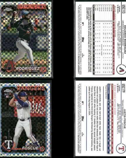 2024 Topps Chrome Update X-Fractor Lot – 26 Cards – MLB Rookies & Vets