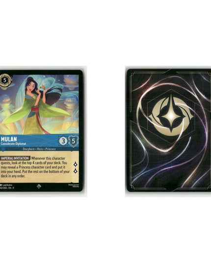 Mulan - Considerate Diplomat #142 3-Card Lot Super Rare Fabled Disney Lorcana