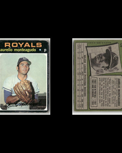 5-Card Lot Vintage 1971 Topps Kansas City Royals | MLB Baseball Trading Cards