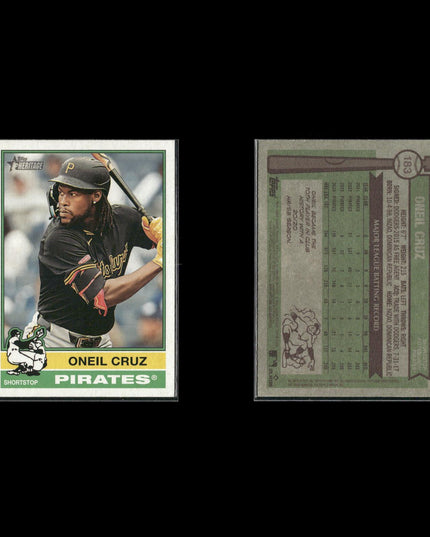 Oneil Cruz 7-Card Lot Pittsburgh Pirates 6’7” SS Power Star