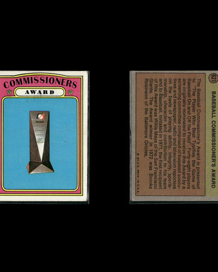 7-Card Lot Vintage 1972 Topps Baseball Awards | MLB Trading Cards Topps Vintage