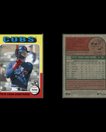 Pete Crow-Armstrong 8-Card Lot Chicago Cubs Top Prospect CF