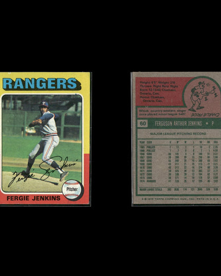 4-Card Lot Vintage 1975 Topps Texas Rangers | MLB Baseball Trading Cards Topps