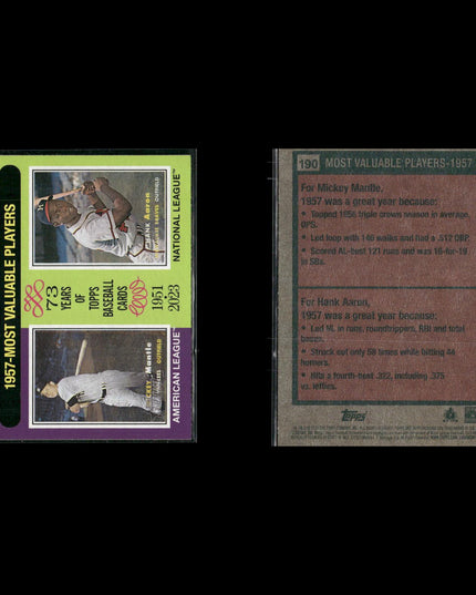 Hank Aaron 4-Card Lot Atlanta Braves “Hammerin’ Hank” HOF Legend