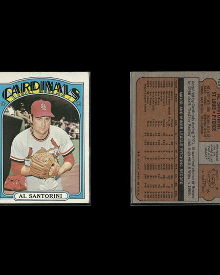 1972 Topps St. Louis Cardinals Team Lot (11 Cards) Vintage Baseball MLB