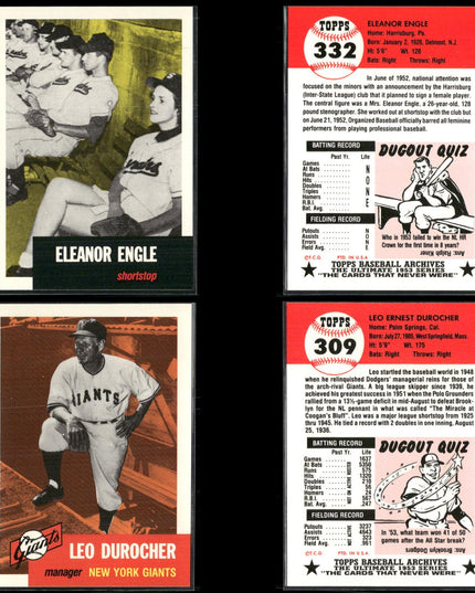 1991 Topps Archives 1953 Reprint Baseball Cards Lot (41) Vintage Style MLB