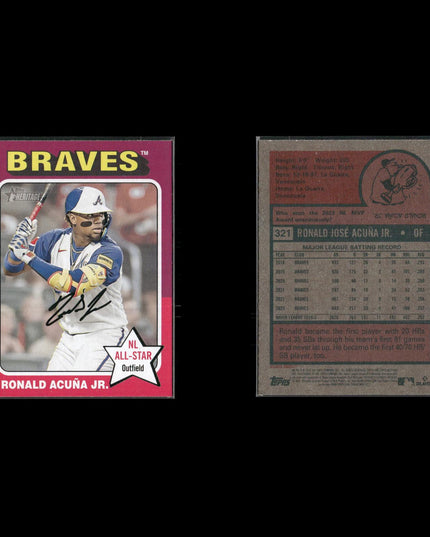 Ronald Acuña Jr 8-Card Lot Atlanta Braves 2023 MVP “El Abusador”