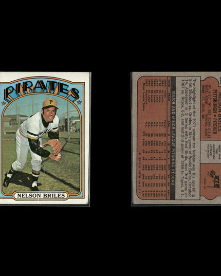 1972 Topps Pittsburgh Pirates Team Lot (14 Cards) Vintage Baseball MLB