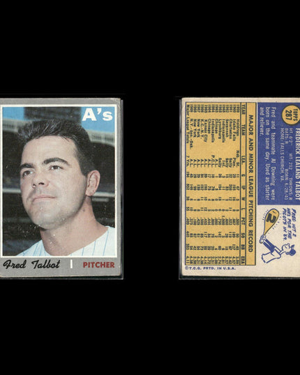 1970 Topps Baseball Lot (15) w/ Bill Mazeroski, Tommy John, Jim Kaat, RCs