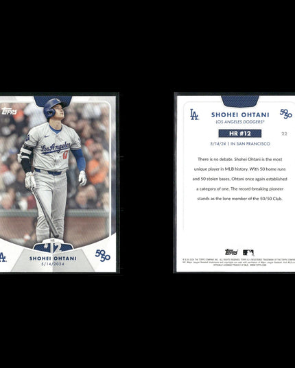2024 Topps 50/50 Shohei Ohtani Lot (7 Cards) – Los Angeles Dodgers