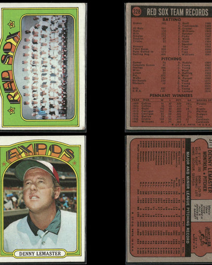 1972 Topps Montreal Expos Team Lot (25 Cards) Vintage Baseball MLB